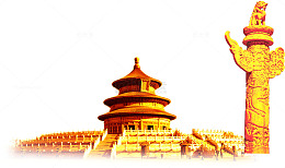 经典北京天坛景区建筑