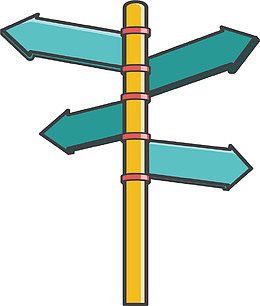 绿色箭头指路牌