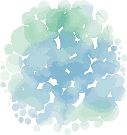 水彩墨点花纹