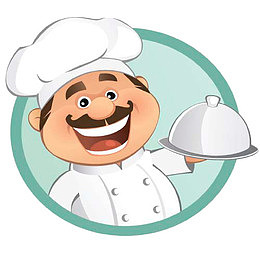 端着美食的厨师