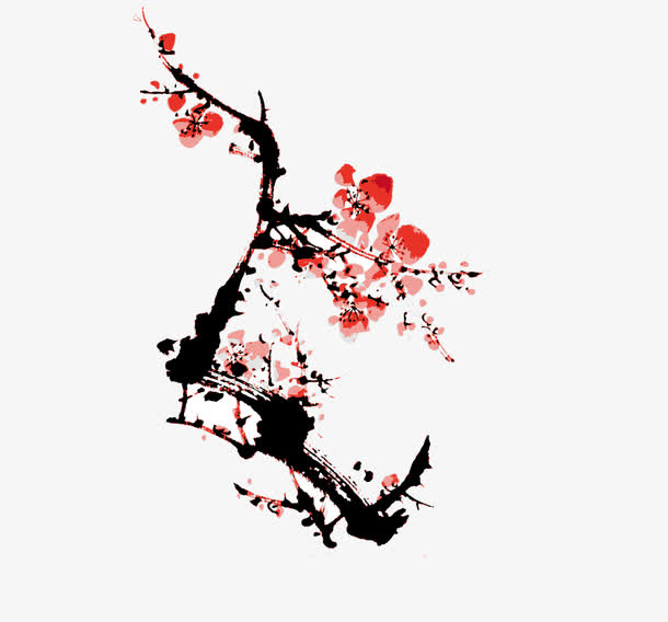中国风手绘梅花
