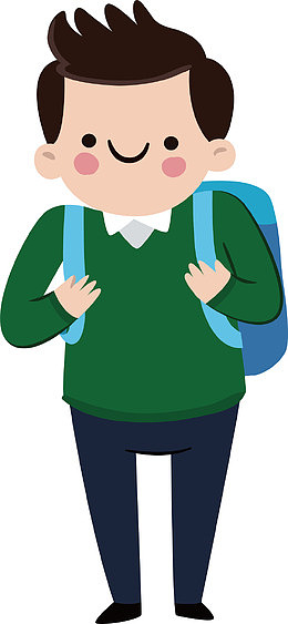 背书包去上学