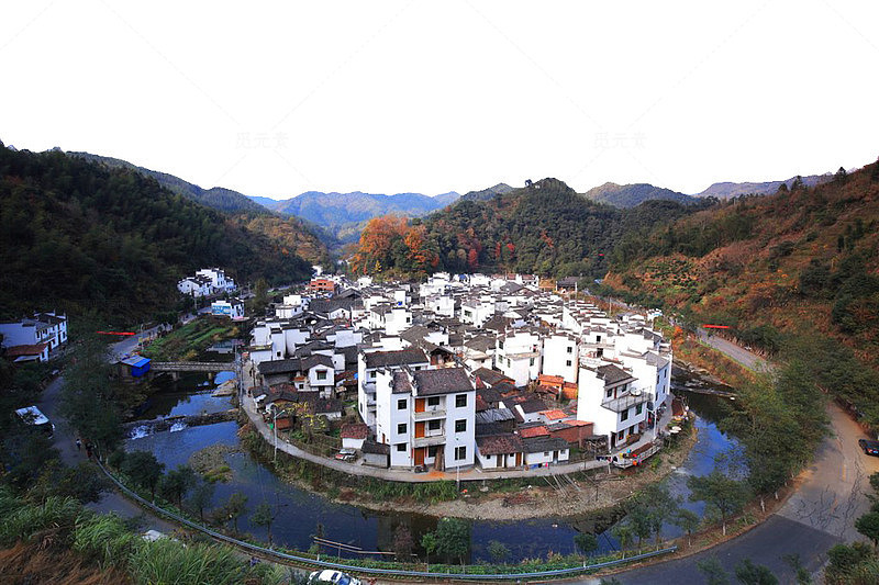 江西婺源篁岭晒秋风景写真