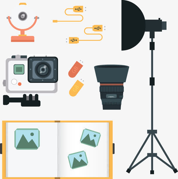 矢量手绘摄影棚