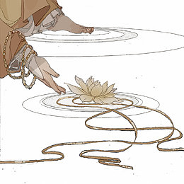 矢量佛手莲花