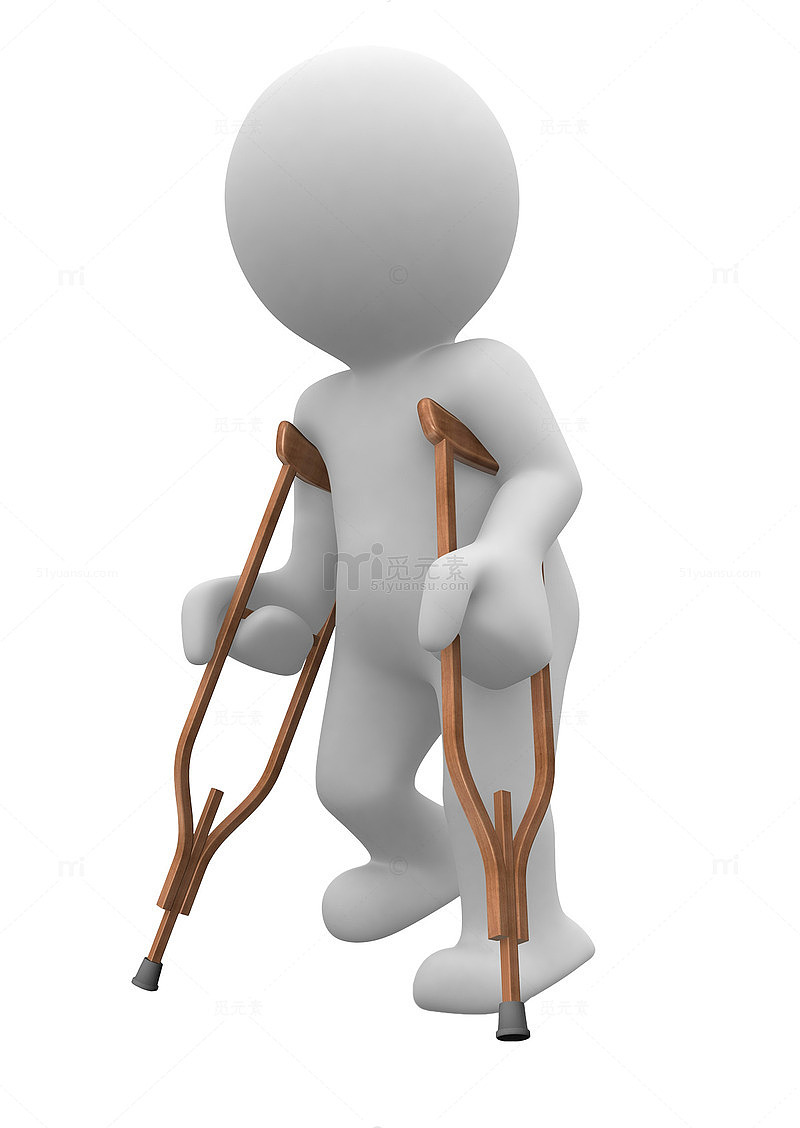 3d矢量图3D剪影 小白人