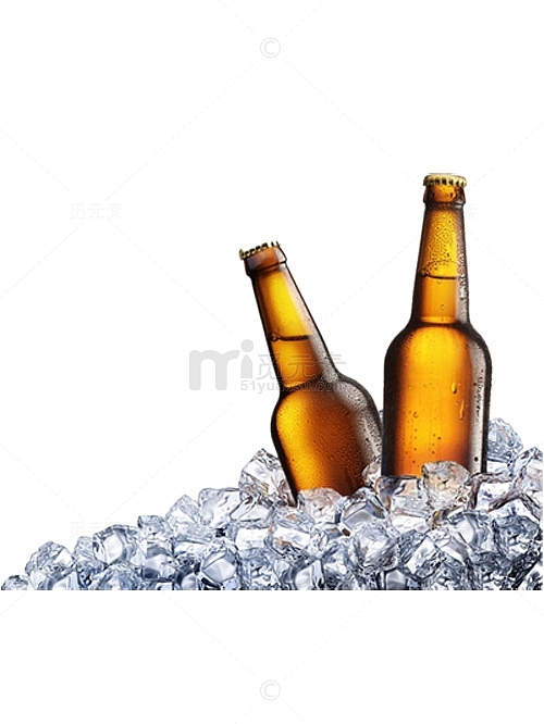 啤酒与大冰块的图片