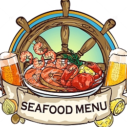 海鲜海报装饰图案
