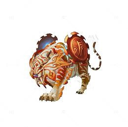 古代上古神兽装饰元素