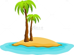海岛卡通矢量