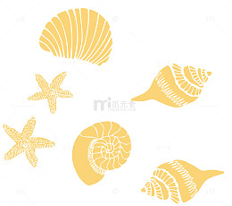 黄色的海边物品