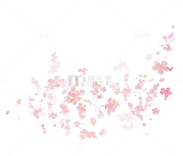 粉色漂浮桃花瓣