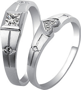 海报效果珠宝情侣戒指