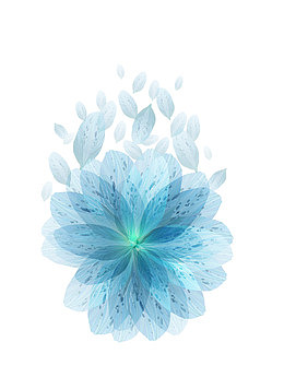 水彩透明光感花瓣