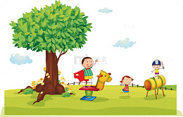 一棵大树下的游乐园