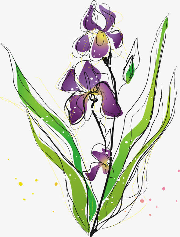 紫色紫罗兰png矢量素材