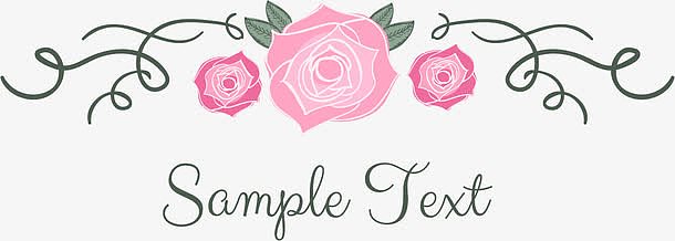 蔷薇文字边框(2131x1230)png情人节婚礼七夕矢量素材图片(800x800)png