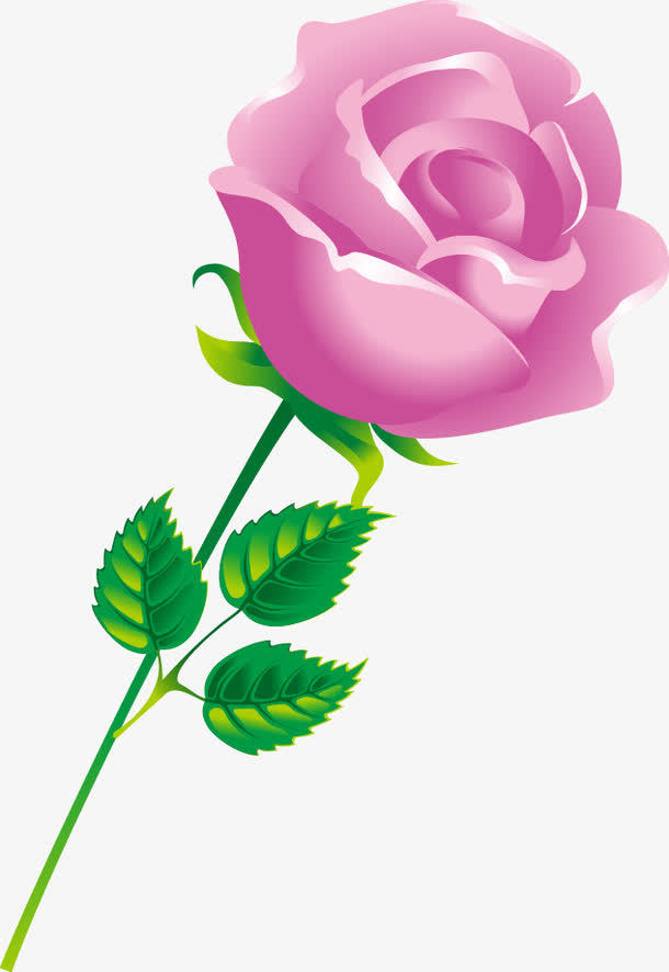 卡通手绘玫瑰花