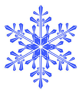 蓝色雪花