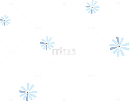 蓝色花朵漂浮