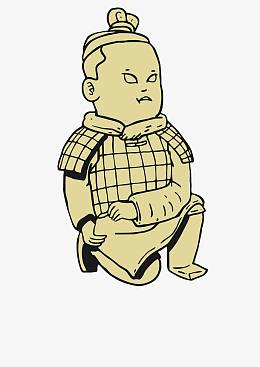 兵马俑pngpng大西北兵马俑pngpng卡通兵马俑手绘素材pngpng西安兵马