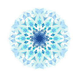 蓝色万花筒背景矢量素材
