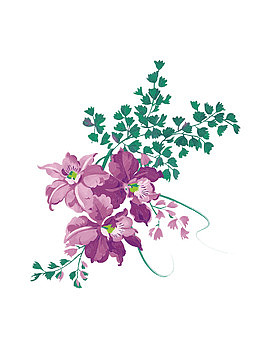 手绘紫罗兰