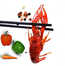 筷子上的龙虾