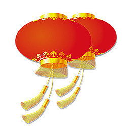 欢乐喜庆元宵展板灯笼