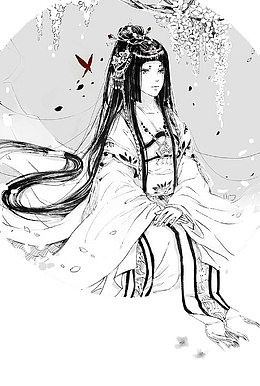 手绘古风美女