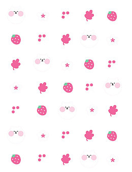 可爱草莓粉色系漂浮装饰物