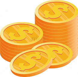 一堆金币