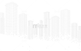 方块形高楼图片素材