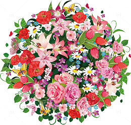 美丽花团