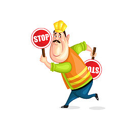 矢量卡通插画交警png