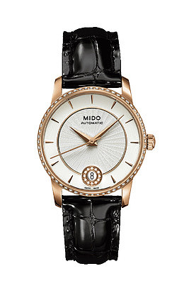 美度腕表手表黑金色机械女表