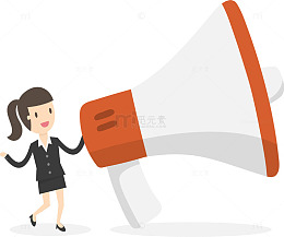 对着大喇叭说话