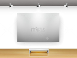 白色发光幕布展板背景装饰图