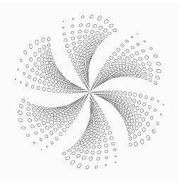 白色圈点旋转式放射背景