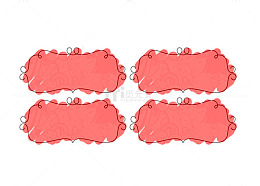 卡通手绘粉色花纹边框