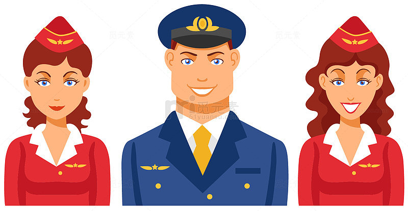 矢量空姐空乘素材