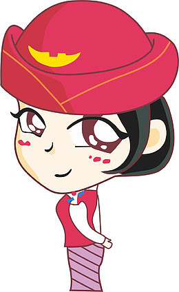 卡通空姐