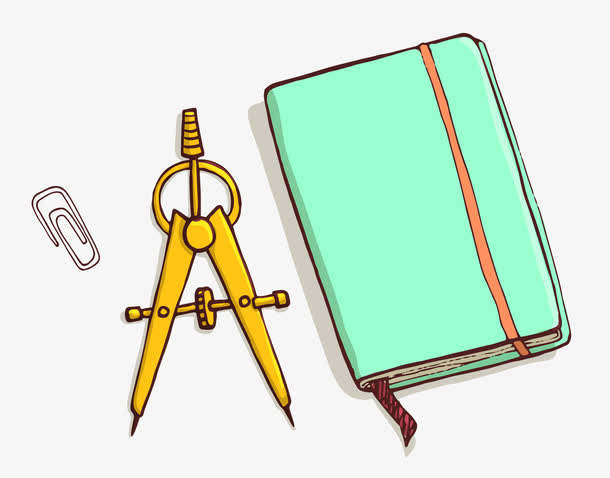 矢量笔袋圆规素材