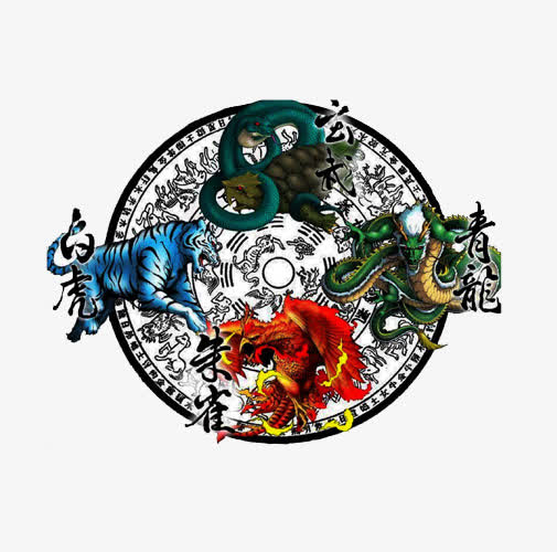 古代上古神兽装饰元素