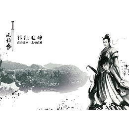 中国风古代水墨剑客