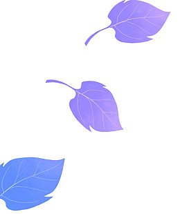 创意紫色渐变秋天的树叶