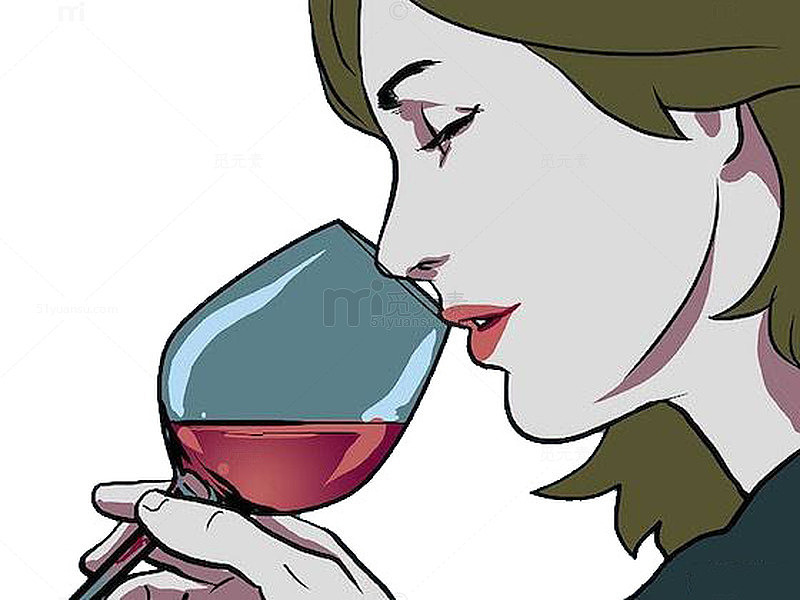 女生品酒师