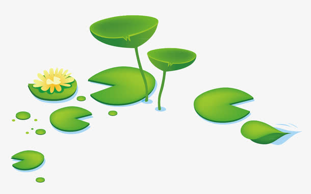 手绘创意荷叶图片