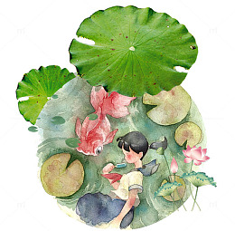 荷塘荷花