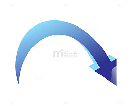 蓝色渐变箭头